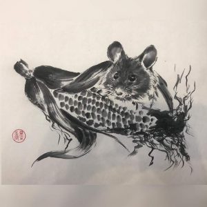 Картина «Мышь с початком кукурузы»