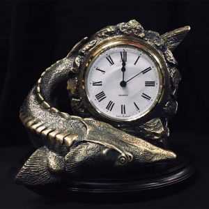 Часы из бронзы «Осетр»