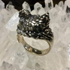 Серебряное кольцо «Курочка»
