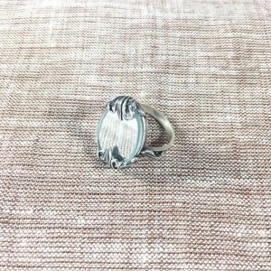 Кольцо серебряное с зеркалом 1,5 см