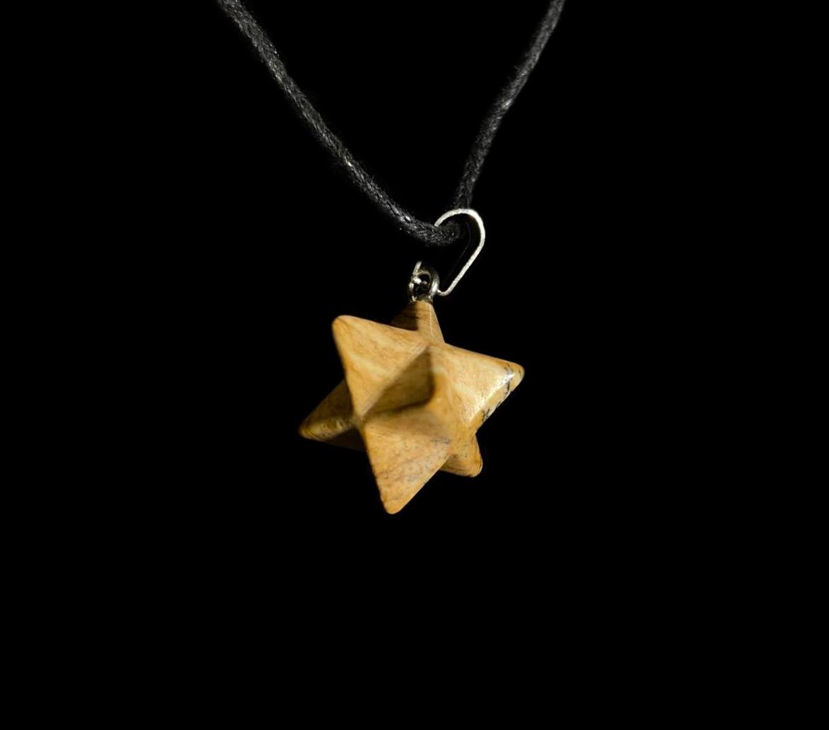 Звезда Меркаба из камня Песочная Яшма